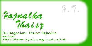 hajnalka thaisz business card